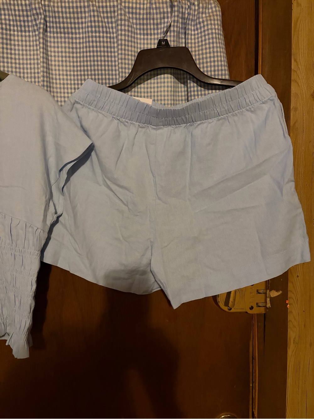 Old Navy Blue High-Waist Elastic Shorts with Matching Smocked Open Back Top - Picture 8 of 15